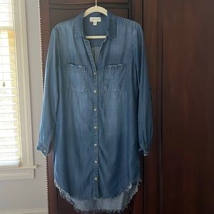 Anthropologie Cloth & Stone denim shirt dress Small